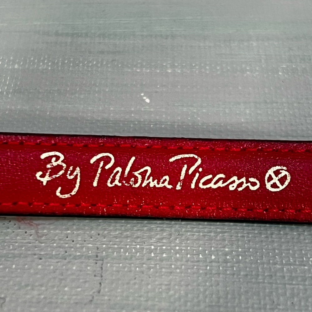 Vintage Paloma Picasso Italian Red Leather XXXOOO Belt - Picture 6 of 10